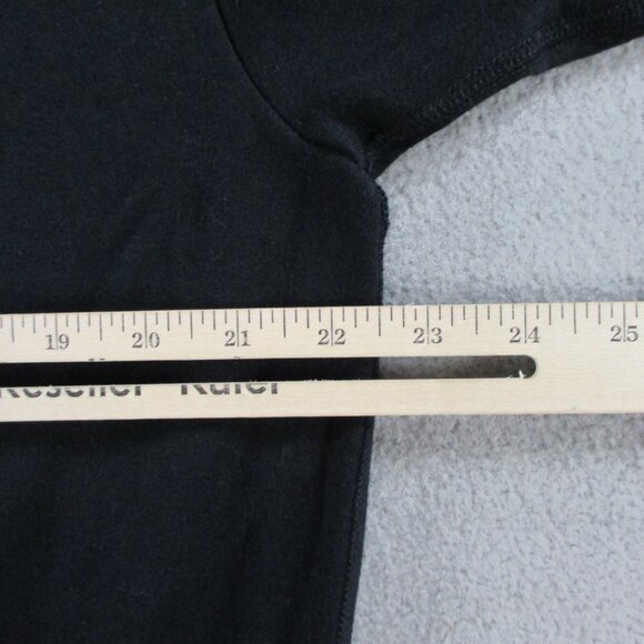 SKIMS Cotton Fleece Classic Pullover Hoodie Womens Large Onyx Black Relaxed NWT - Picture 5 of 9